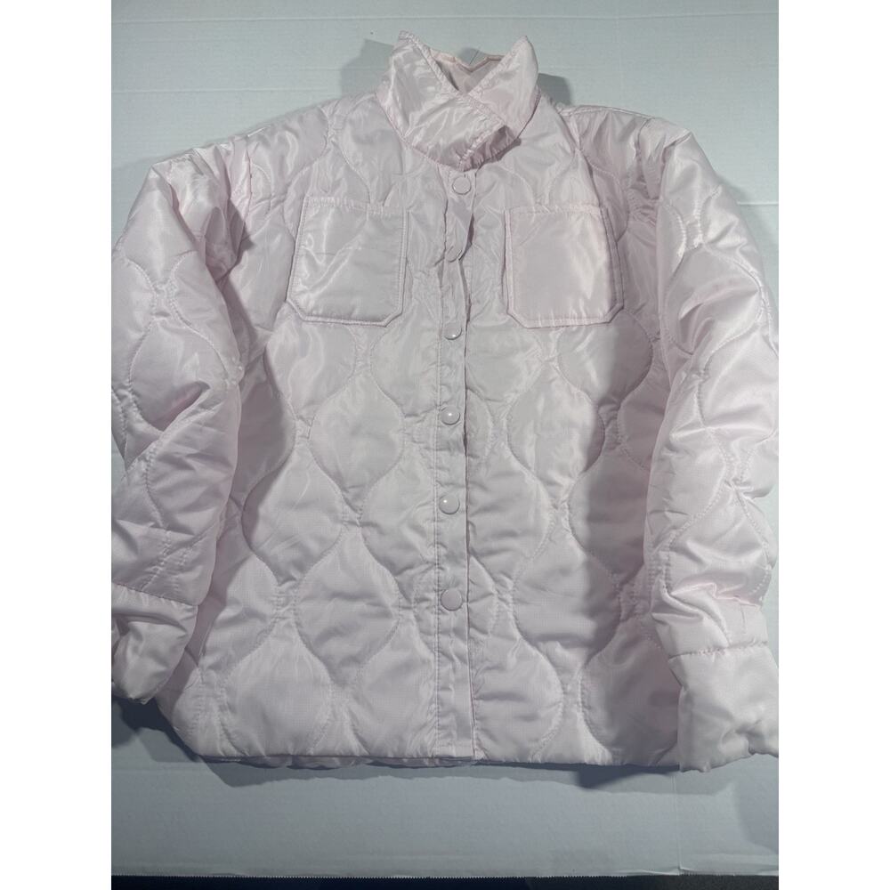 Sincerely Jules Girl Light Pink Quilted Snap Front Jacket Size M 10-12 - Picture 2 of 6
